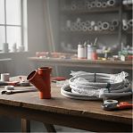 Тройник канализационный, D - 200 х 200 х 45°, ПВХ, наружный, красный