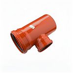 Тройник канализационный 87 р. Sinikon 21360.I.B, диаметр 200х110 мм, красный