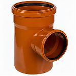 Тройник канализационный 87 р. Sinikon 21360.I.B, диаметр 200х110 мм, красный