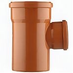 Тройник канализационный 87 гр., диаметр 200х160 мм, поливинилхлорид, красный