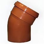 Отвод канализационный наружный 30 гр. Sinikon, диаметр 200 мм, красный