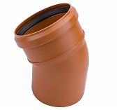 Отвод канализационный наружный 30 гр. Sinikon, диаметр 200 мм, красный