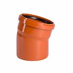 Отвод для наружной канализации MagnaPlast, диаметр 200, угол 15 градусов, красный