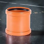 Муфта канализационная MagnaPlast, диаметр 200 мм, соединительная, красная