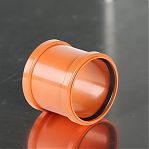 Муфта канализационная MagnaPlast, диаметр 200 мм, соединительная, красная