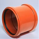 Муфта канализационная MagnaPlast, диаметр 200 мм, соединительная, красная