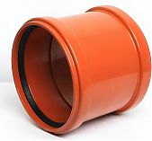 Муфта канализационная MagnaPlast, диаметр 200 мм, соединительная, красная
