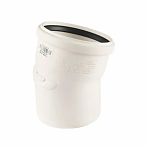 Отвод канализационный 15 гр., Rehau Raupiano 11234241001, диаметр 110 мм, полипропилен, белый