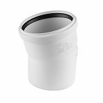 Отвод канализационный 15 гр., Rehau Raupiano 11234241001, диаметр 110 мм, полипропилен, белый