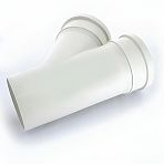 Тройник канализационный 45гр., Rehau Raupiano 11229841001, диаметр 110х110х110 мм, белый