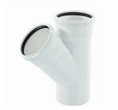 Тройник канализационный Rehau Raupiano 11229841001, 45х110х110х110 х PP