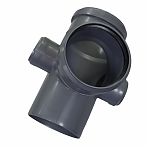 Крестовина двухплоскостная 87 гр., Sinikon 512037.R, диаметр 110х110х50 мм, полипропиленовая, серая