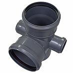 Крестовина двухплоскостная 87 гр., Sinikon 512037.R, диаметр 110х110х50 мм, полипропиленовая, серая