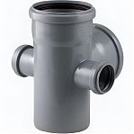 Крестовина двухплоскостная 87 гр., Sinikon 512037.R, диаметр 110х110х50 мм, полипропиленовая, серая