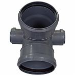 Крестовина двухплоскостная 87 гр., Sinikon 512037.R, диаметр 110х110х50 мм, полипропиленовая, серая