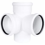 Крестовина двухплоскостная 87 гр. Sinikon Comfort 512041.K, диаметр 110х110х110, белая