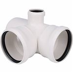 Крестовина двухсторонняя 87 гр. Sinikon Comfort 512037.K, диаметр 110х110х50 мм, полипропилен, белая