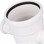 Крестовина одноплоскостная 87 гр., Sinikon Comfort 506011.K, диаметр 110х50 мм, белая