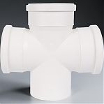 Крестовина одноплоскостная 87 гр., Sinikon Comfort 506015.K, диаметр 110х110х110 мм, белая