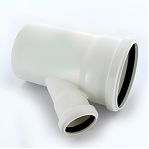 Тройник канализационный 45 гр., Sinikon Comfort 510031.K диаметр 110х50 мм, белый