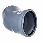 Отвод канализационный 45 гр., Ostendorf 114120 НТВ, диаметр 90х90 мм, PP полипропилен, серый