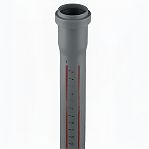 Труба канализационная Ostendorf 112040, НТЕМ, диаметр50 мм, длина 1000 мм, PP полипропилен, серая