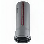 Труба канализационная Ostendorf 112010 НТЕМ, диаметр 50 мм, длина 250 мм, полипропилен, серая