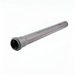 Труба канализационная Ostendorf 114040, НТЕМ, диаметр 90 мм, длина 1000 мм, PP полипропилен, серая