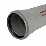 Труба канализационная Ostendorf 114020, НТЕМ, диаметр 90 мм, длина 500 мм, полипропилен, серая