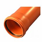 Труба канализационная Valfex диаметр 160 мм, длина 3000 мм, рыжая