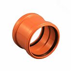 Муфта двухраструбная Valfex 30106160 для наружной канализации, 160 мм, полипропилен, оранжевая