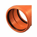 Муфта двухраструбная Valfex 30106160 для наружной канализации, 160 мм, полипропилен, оранжевая