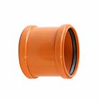 Муфта двухраструбная Valfex 30106160 для наружной канализации, 160 мм, полипропилен, оранжевая