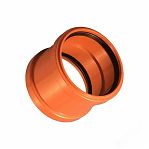 Муфта двухраструбная Valfex 30106160 для наружной канализации, 160 мм, полипропилен, оранжевая