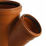 Тройник канализационный, 45 гр., Valfex 33160110, диаметр 160х110 мм, оранжевый