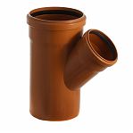 Тройник канализационный, 45 гр., Valfex 33160110, диаметр 160х110 мм, оранжевый