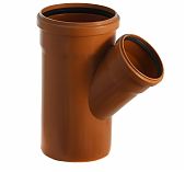 Тройник канализационный, 45 гр., Valfex 33160110, диаметр 160х110 мм, оранжевый