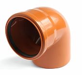 Отвод канализационный 87.5 гр., Valfex 30101160, диаметр 160 мм, оранжевый
