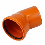 Отвод для наружной канализации Valfex 30102160, угол 45 градусов, диаметр 160 мм, оранжевый