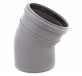 Отвод канализационный 45 гр., Valfex 20102110, диаметр 110 мм, серый