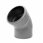 Отвод канализационный 45 гр., Valfex 20102110, диаметр 110 мм, серый