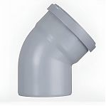 Отвод канализационный 45 гр., Valfex 20102110, диаметр 110 мм, серый