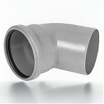 Отвод канализационный 45 гр., Valfex 20102110, диаметр 110 мм, серый