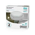 Светильник светодиодный Gauss 126411208, 8 Вт, 4000К, 680 Лм, IP65, круглый