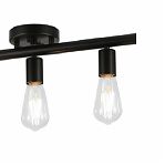 Светильник потолочный Illumico  IL2012-5C-79 BK, Е14, 60 ВТ, 5 ламп, черный