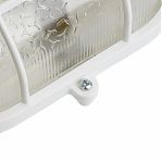 Светильник накладной Feron НБП 01-60-002 с решеткой 41404, 60 Вт, Е27, IP54, пластик, белый