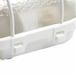 Светильник накладной Feron НБП 01-60-002 с решеткой 41404, 60 Вт, Е27, IP54, пластик, белый