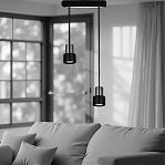 Светильник  точечный Reluce 16006-0.9-002IL GU10 BK подвесной, 30 Вт, 2 лампы, металл, черный