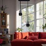 Светильник  точечный Reluce 16006-0.9-002IL GU10 BK подвесной, 30 Вт, 2 лампы, металл, черный