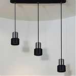 Светильник точечный Reluce 16006-0.9-003IL GU10 BK подвесной, 45 Вт, 3 лампы, металл, черный